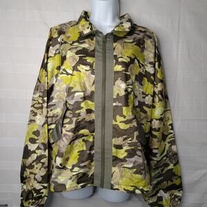 NIKE NWT Oversized‎ Full ZipTrack Jacket Green Floral Camo Women's X-Large
